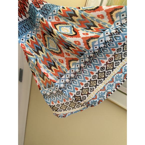 R Cinco Ranch Popover Tunic Womens Large Ikat Boho Western Artsy Abstract Aztec - Picture 3 of 4